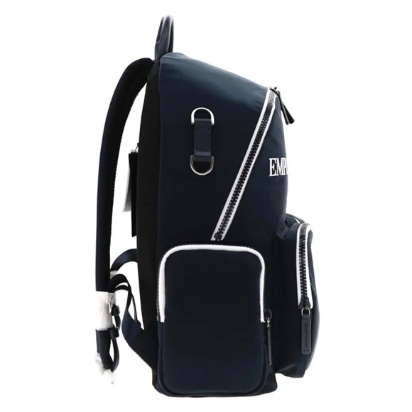 Emporio Armani Backpack No. 31 Navy Blue Nylon New - Picture 4 of 6